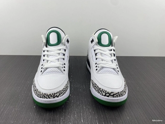 Cheap TBK Retro 3 White Crew Ducks Oregon Pit Jordan 594282233 0823